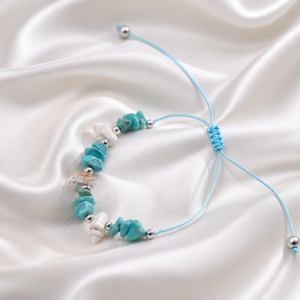Bracelet coquillage turquoise